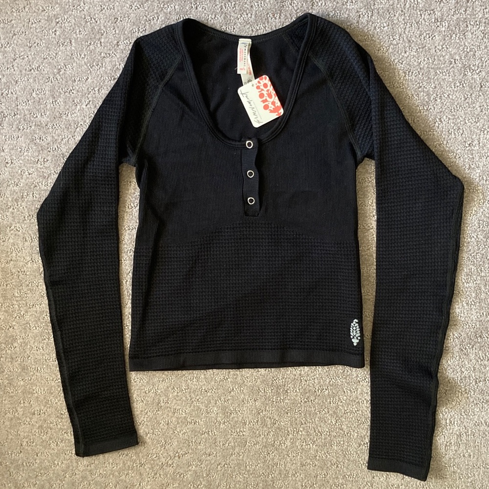 FP Movement black Bail Out athletic top, Sz XS/S.